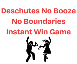 Deschutes No Booze No Boundaries Instant Win Game