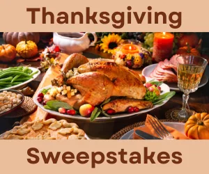 thanksgiving sweepstakes, thanksgiving giveaways