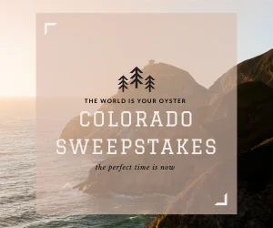 colorado sweepstakes,colorado giveaway,win a trip to coloardo