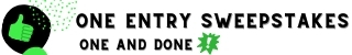 one entry sweepstakes one entry sweepstakes