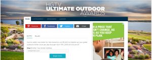 picture of the hgtv sweepstakes entry form