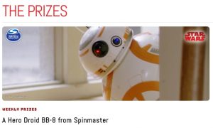 Read more about the article Star Wars Sweepstakes