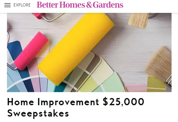 Home improvement giveaways online