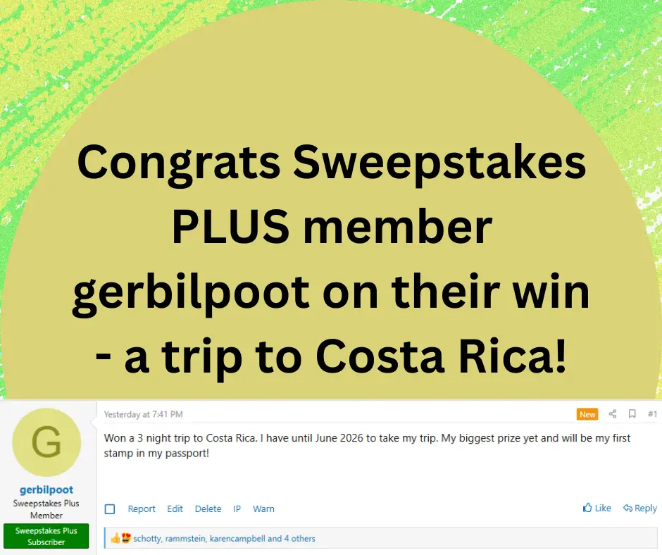 Costa Rica Sweepstakes Winner