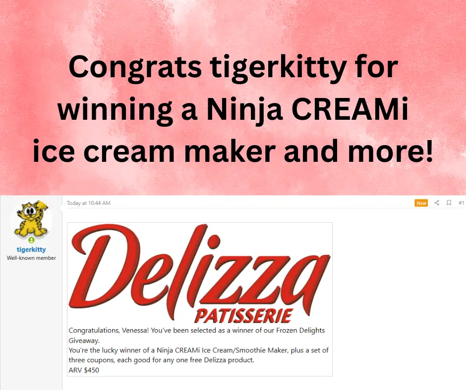 Delizza Frozen Delights Sweepstakes Winner