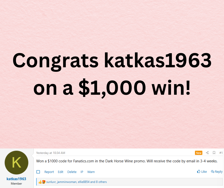 Fanatics Sweepstakes Winner