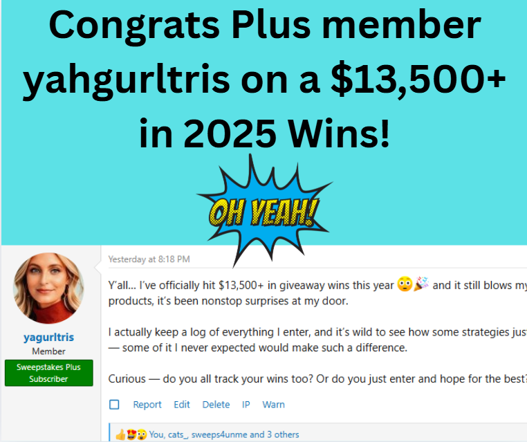 big sweepstakes wins