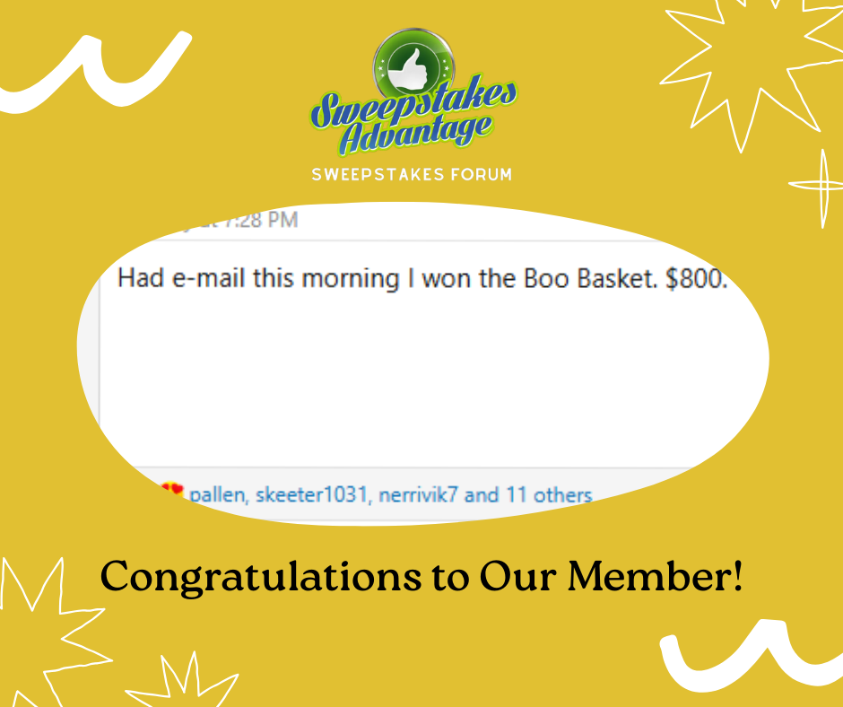 Boo Basket Winner from Sweepstakes
