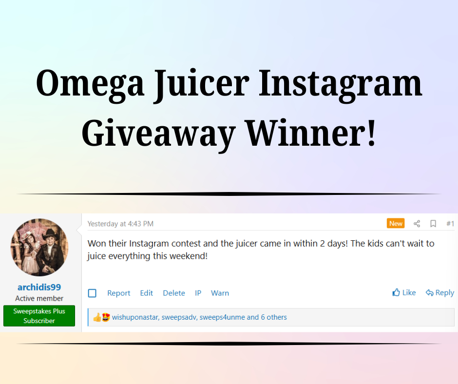 juicer giveaway winner