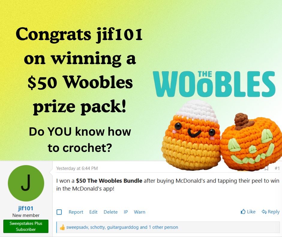 McDonalds Sweepstakes Winner