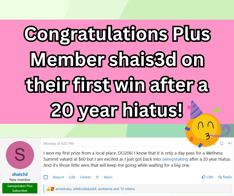 Win after 20 years o no sweepstakes