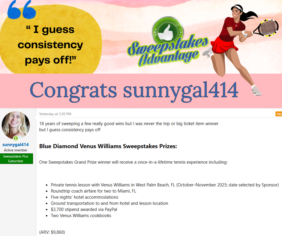 tennis sweepstakes winner