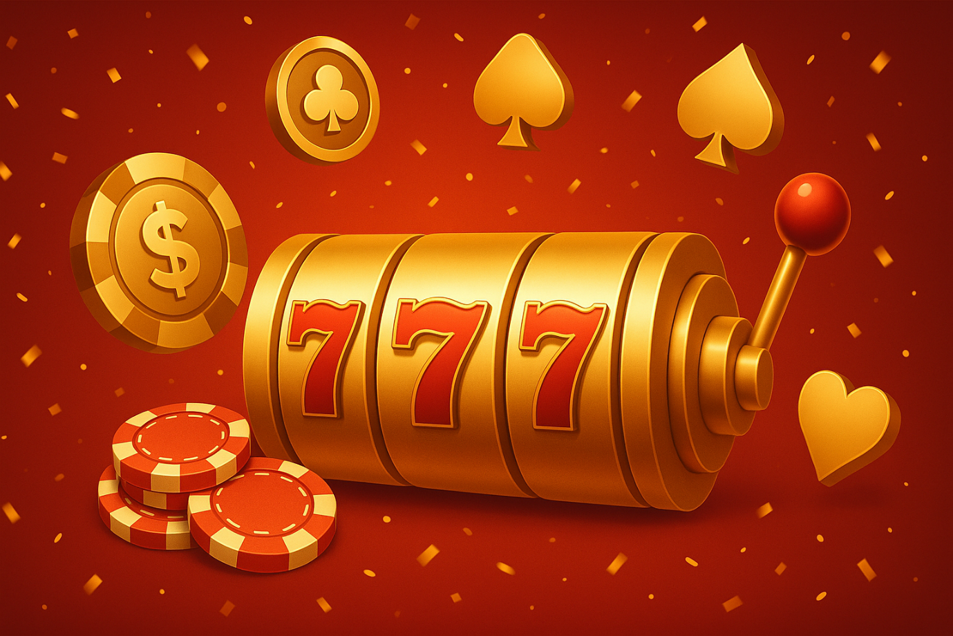 A gold slot machine with a red background
AI-generated content may be incorrect.