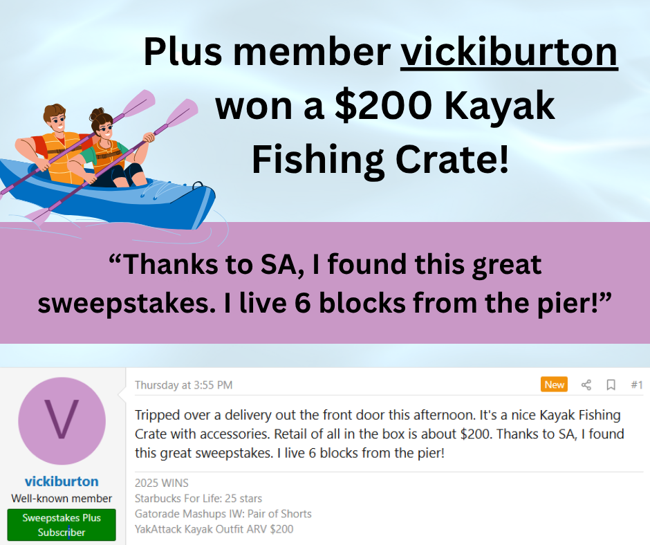Fishing Crate Sweepstakes Winner