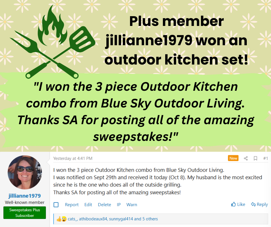 Outdoor Kitchen Sweepstakes Winner