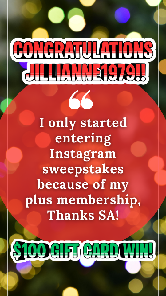 IG Sweepstakes Winner