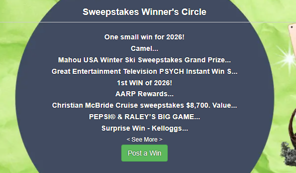 Sweepstakes Advantage Newsletter January 16 2026