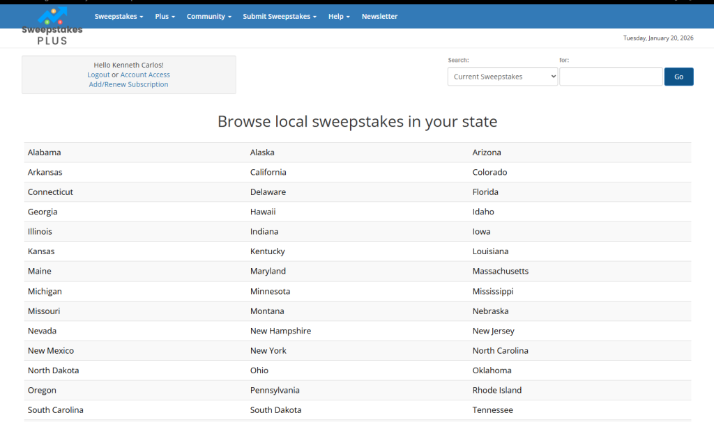 Sweepstakes Plus Locals