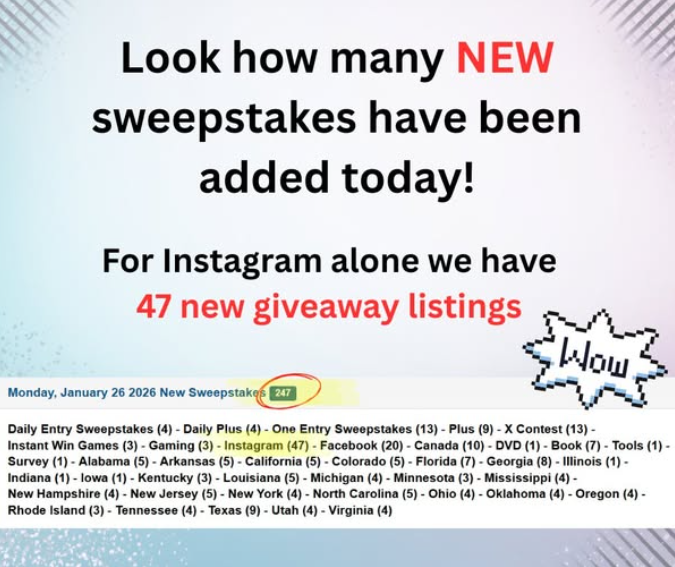 new sweepstakes