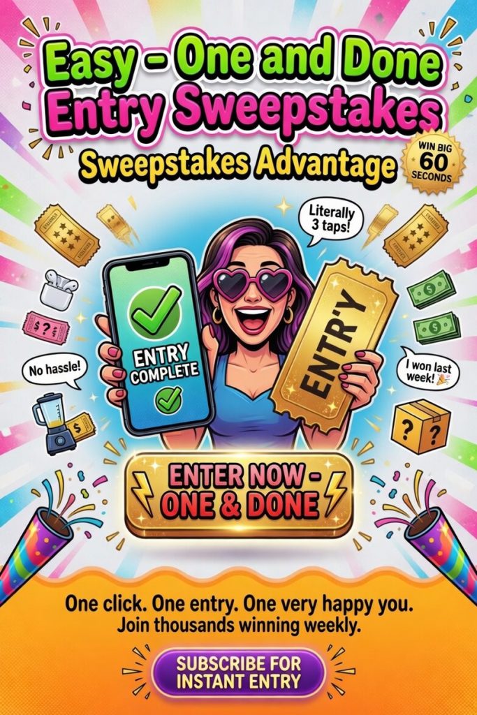 one entry sweepstakes