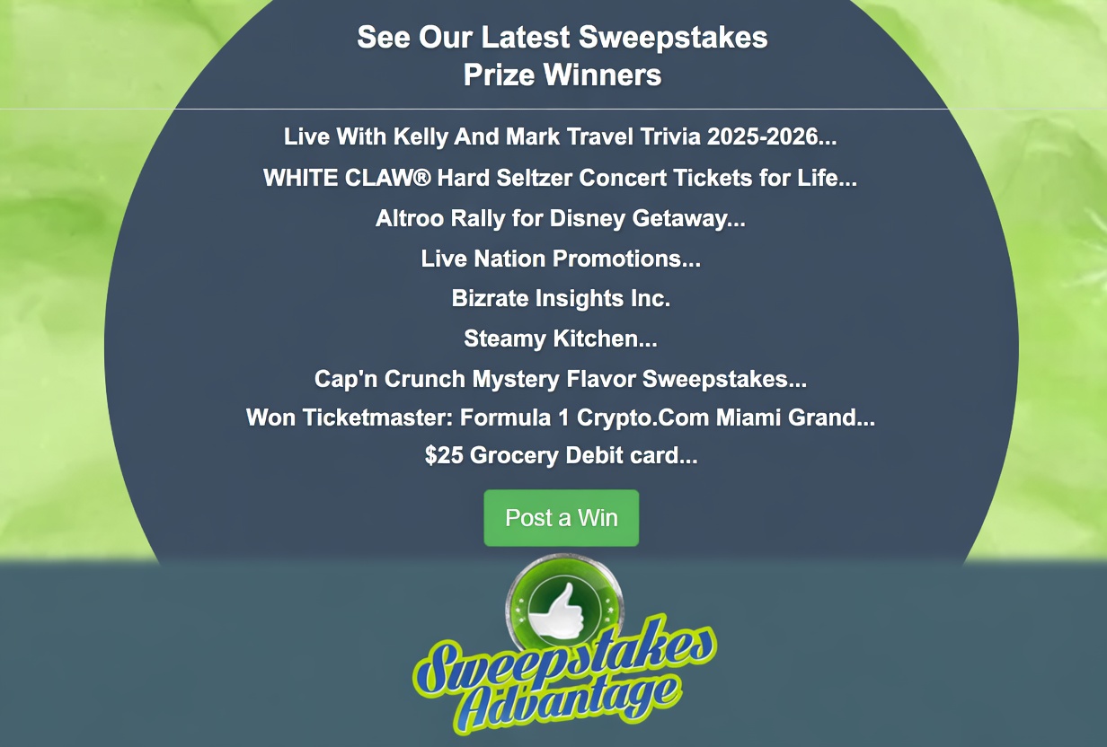 www.sweepsadvantage.com