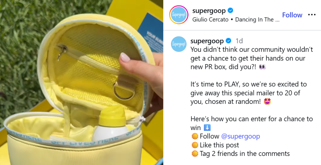 Supergoop Sweepstakes