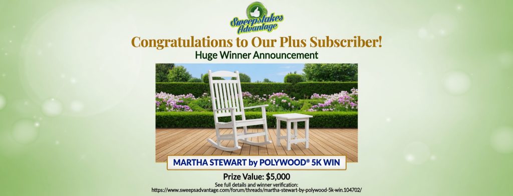Martha Stewart Sweepstakes Winner