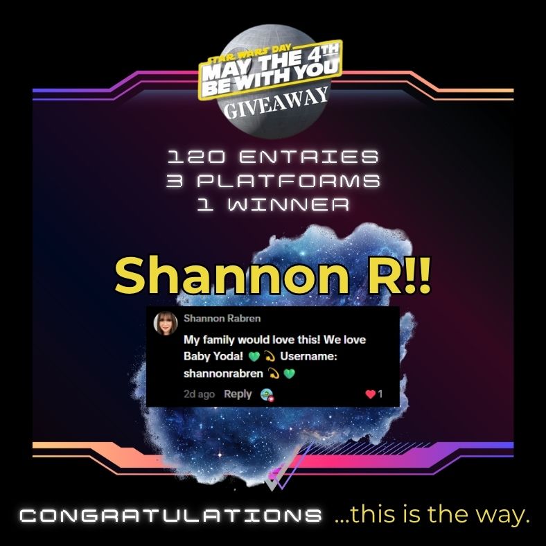 Star Wars Sweepstakes Winner